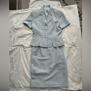 ALBERT NIPON SKIRT SUIT/SKIRT LENGTH 26"/LINED/SIZE 8